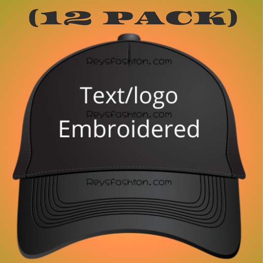 (12 PACK) Custom Embroidery Hats