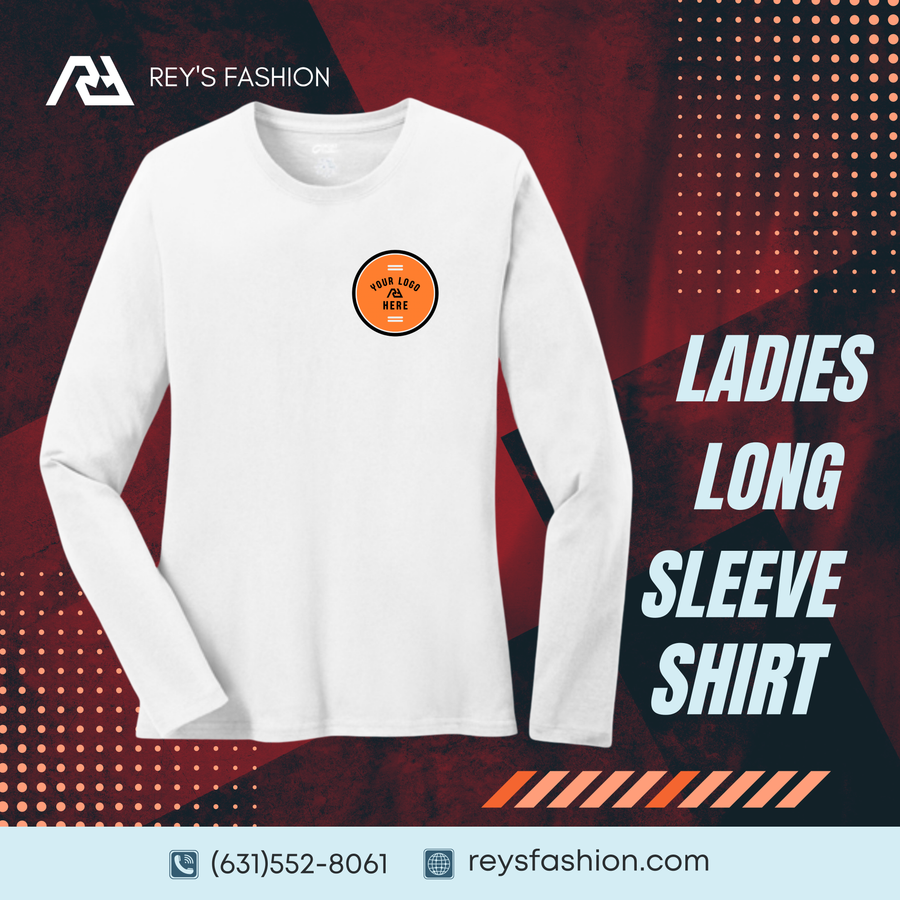 Camiseta de algodón de manga larga para mujer