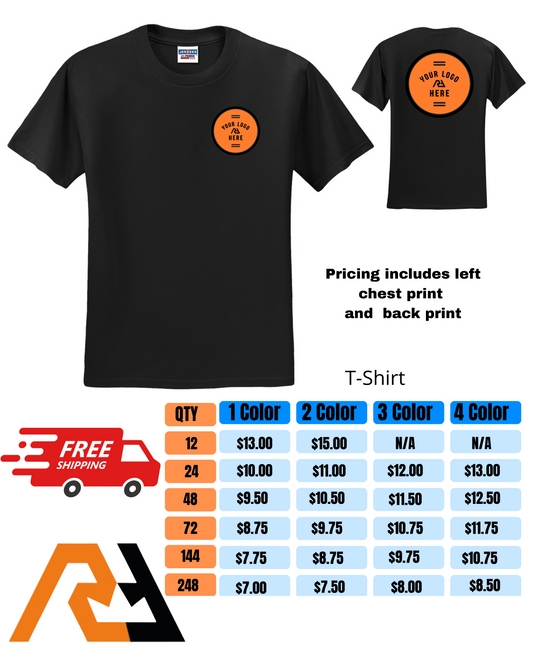 Screen Printing - Jerzees Dri-Power 50/50 Cotton/Poly T-Shirt- 12 minimum