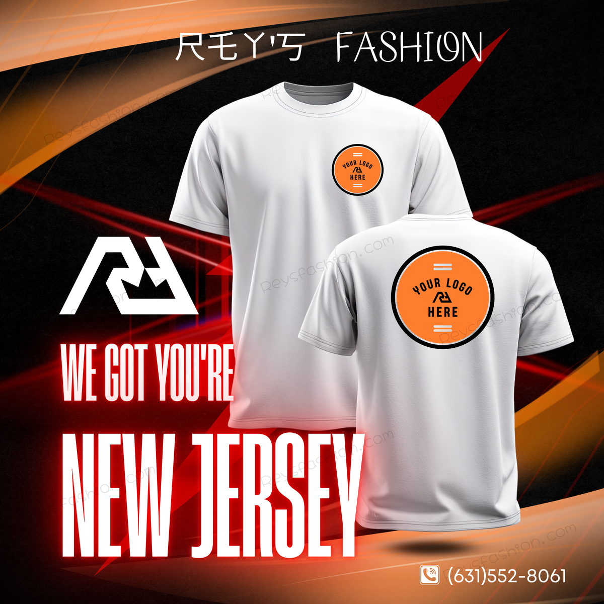Camiseta personalizada – Cuello en V o cuello redondo
