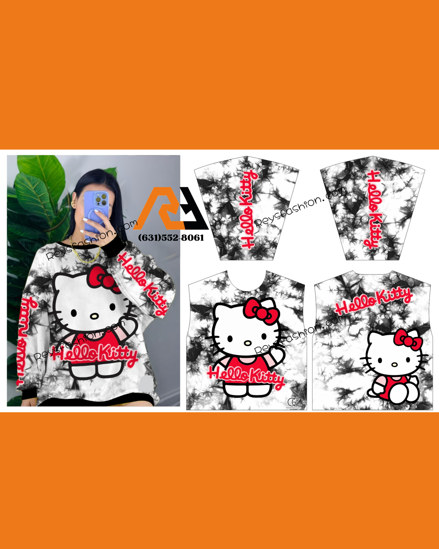 Hello Kitty Crewneck  Oversized Sweater